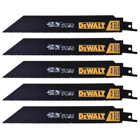 Reciprocating saw blade 8" 14/18 TPI Metal with 5 pieces Dewalt