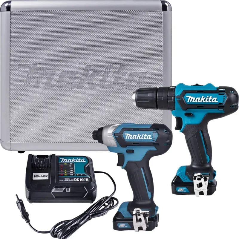 Makita 12V Cordless Drill and Impact Driver Set with Battery