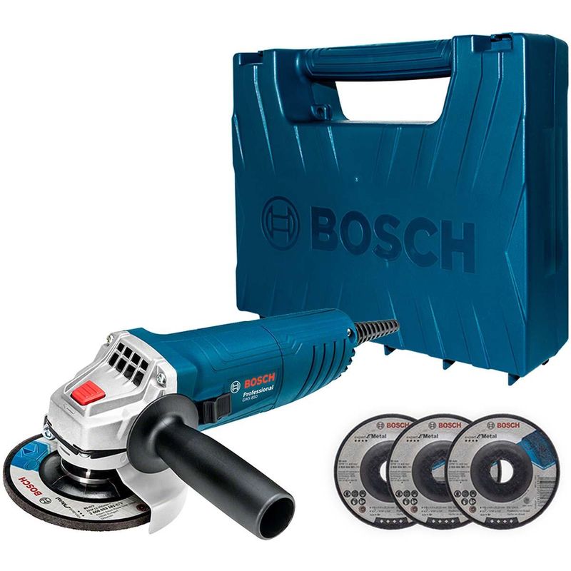 Bosch GWS 850 850W Angle Grinder with 3 Discs and Case