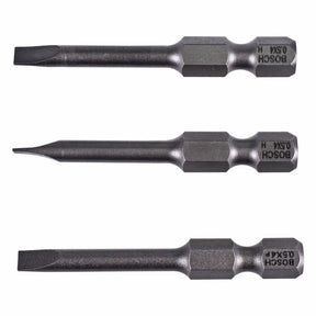 Bosch 1/4" Extra Hard Slotted Tip Set 0.5x4.0mm (3 Pieces)