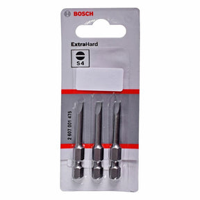 Bosch 1/4" Extra Hard Slotted Tip Set 0.5x4.0mm (3 Pieces)