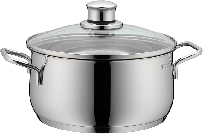 WMF Diadem Plus - Batería de Cocina de 6 Piezas de Acero Inoxidable, Base Inducción