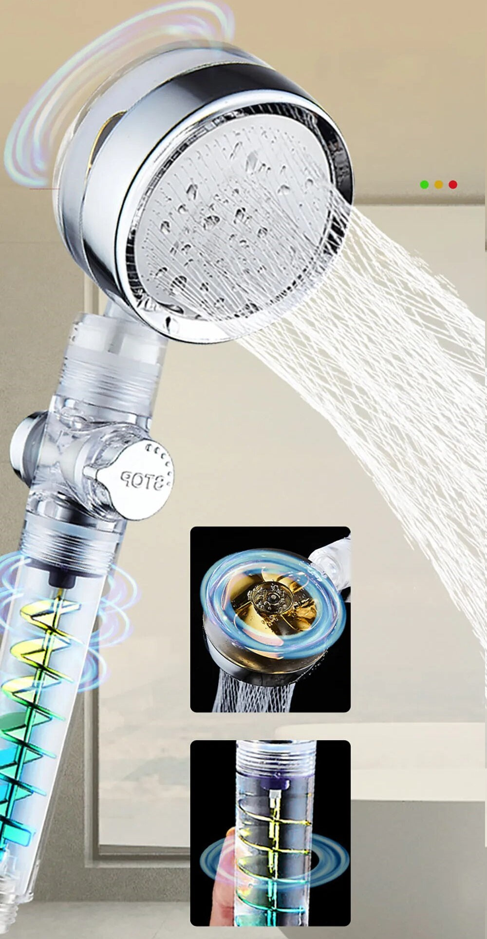 Showerhead with Turbine