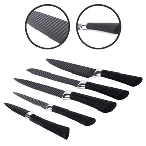 Set of 5 Kitchen Knives in Stainless Steel with Coating