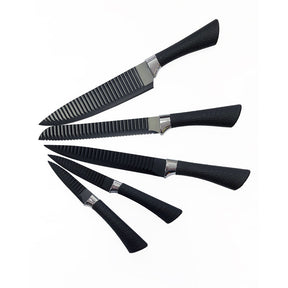 Set of 5 Kitchen Knives in Stainless Steel with Coating