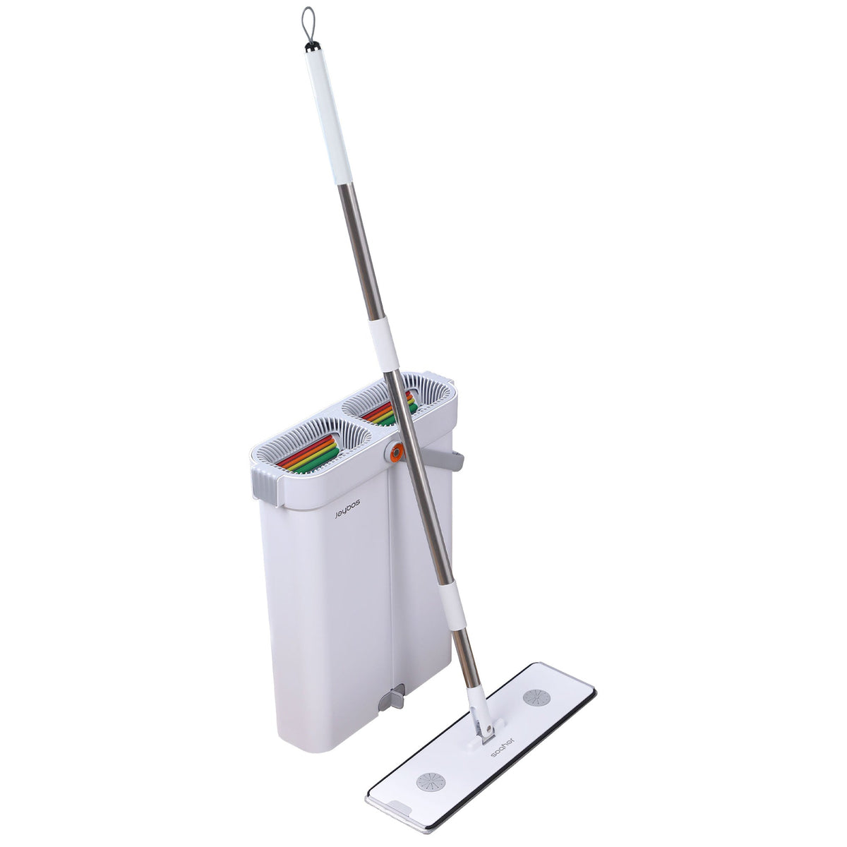 JOYBOS Flat Mop Set with Wringer Bucket - Wet and Dry Cleaning for All Types of Floors