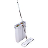 JOYBOS Flat Mop Set with Wringer Bucket - Wet and Dry Cleaning for All Types of Floors