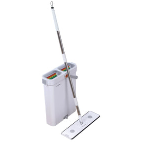 JOYBOS Flat Mop Set with Wringer Bucket - Wet and Dry Cleaning for All Types of Floors