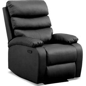 Gridinlux Black Padded Reclining Massage Relax Chair with Lumbar Heat