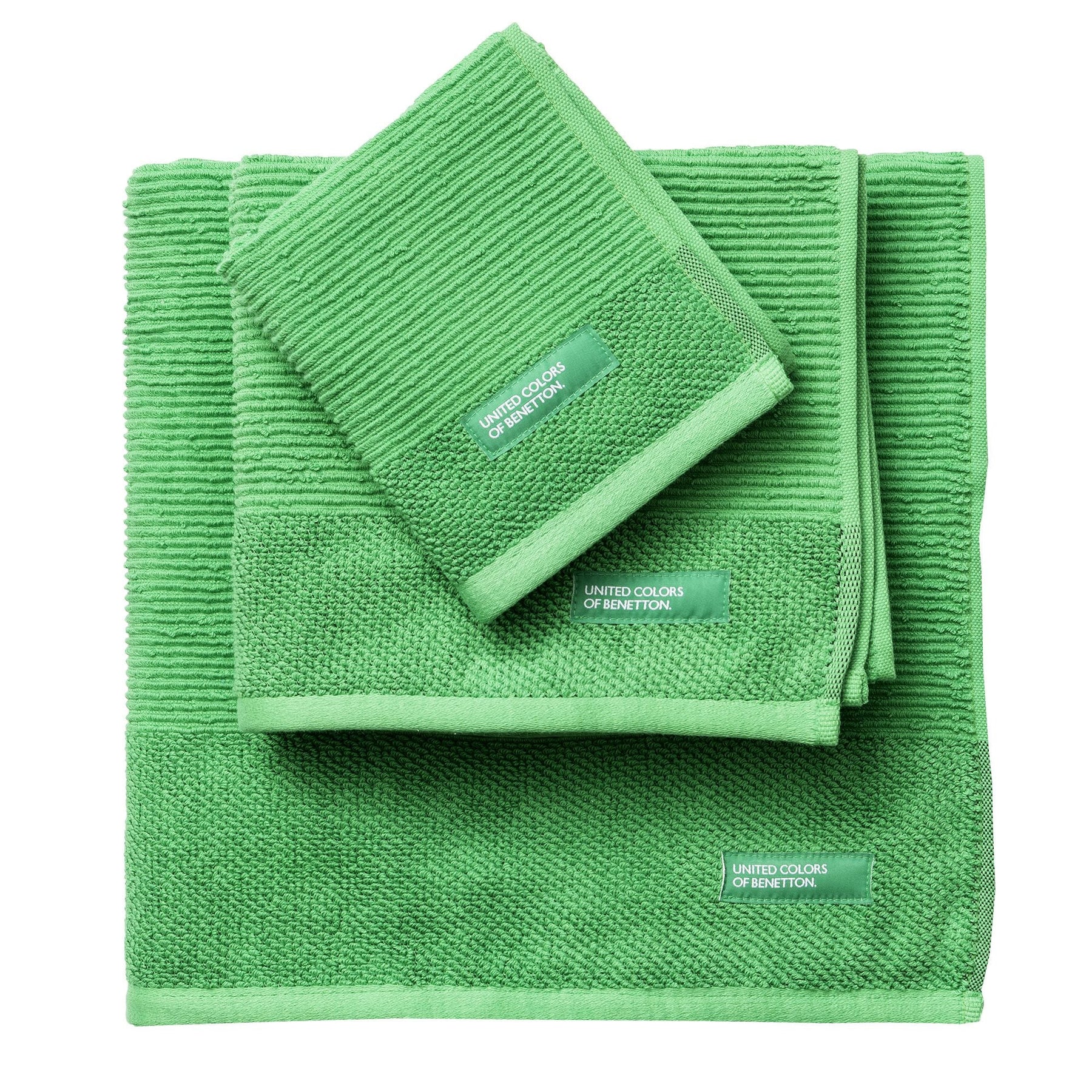 Set of 3 Benetton Cotton Towels 450GSM: Hand Towel, Face Towel, and Bath Towel. Ultra Soft, Absorbent, and Durable