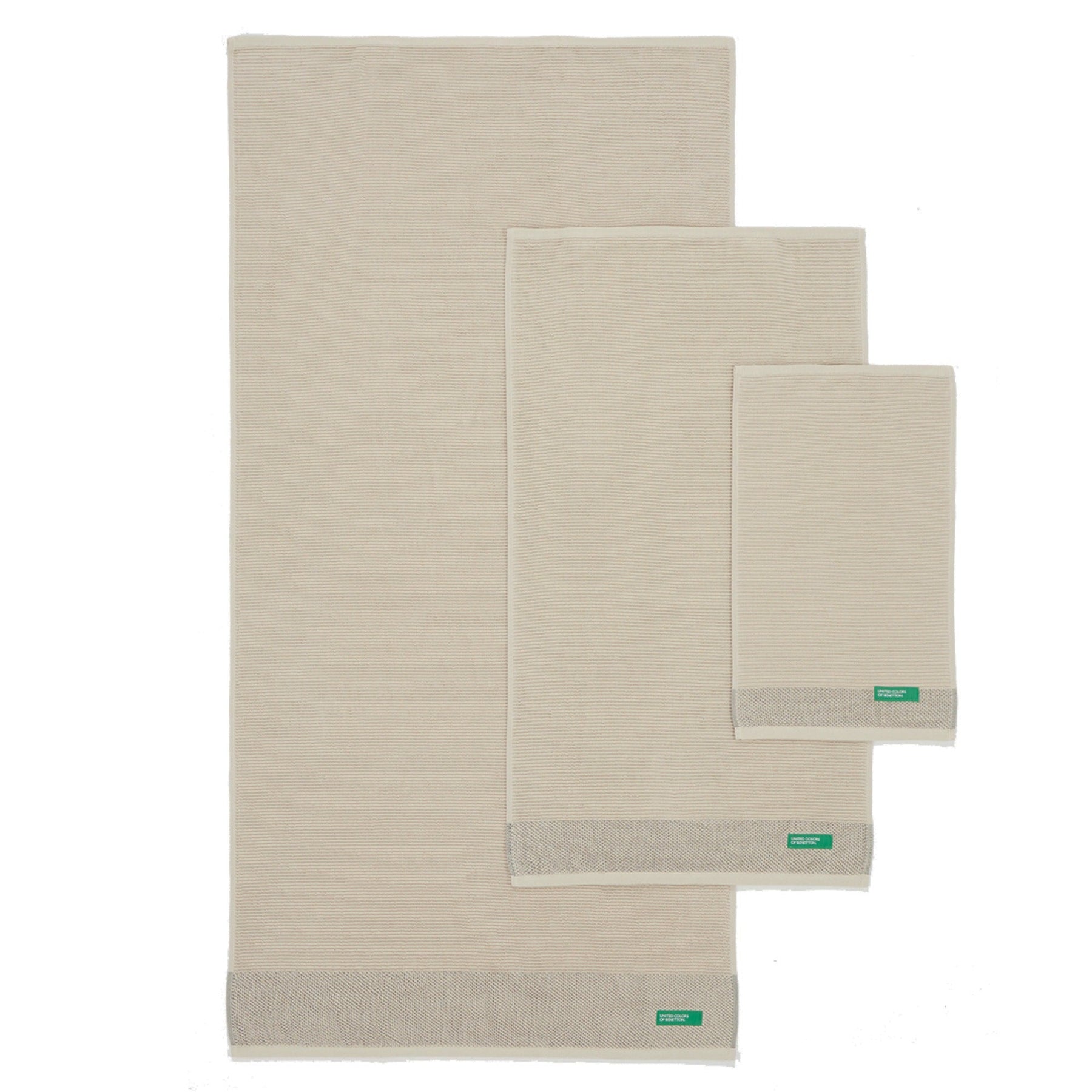 Set of 3 Benetton Cotton Towels 450GSM: Hand Towel, Face Towel, and Bath Towel. Ultra Soft, Absorbent, and Durable