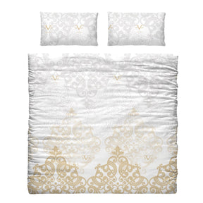 Versace 19V69 100% Cotton Duvet Cover Set with 2 Pillowcases for 150cm Bed, Gold