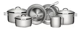 6-Piece Stainless Steel Solar Pot Set with Triple Induction Base