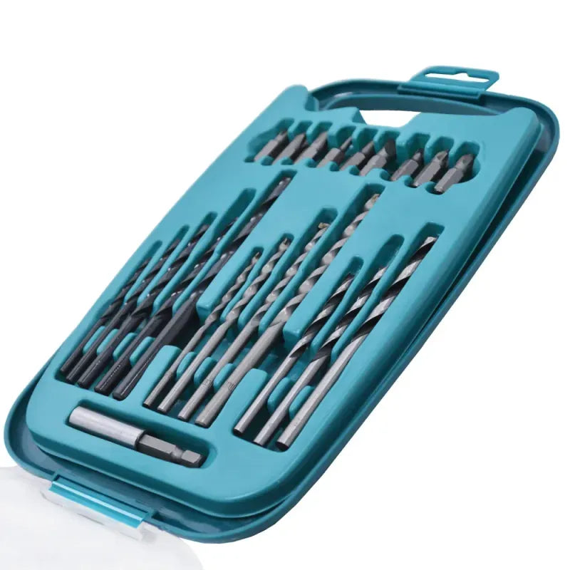 Makita Drill and Bit Set for Metal and Wood, 22 Pieces