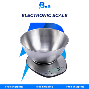 Electronic Kitchen Scale with Stainless Steel Bowl: Precision and Elegance in Every Measurement